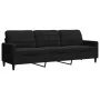 3-piece black velvet sofa set with cushions by , Sofas - Ref: Foro24-3278436, Price: 655,14 €, Discount: %