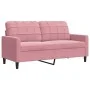 Set of sofas with 2 pink velvet cushions by , Sofas - Ref: Foro24-3278474, Price: 575,72 €, Discount: %