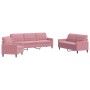 Sofagarnitur mit 3-teiligen rosa Samtkissen von , Sofas - Ref: Foro24-3278434, Preis: 750,93 €, Rabatt: %
