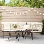 L-shaped garden sofa with black steel and textilene cushions by , Outdoor sofas - Ref: Foro24-4008109, Price: 344,64 €, Disco...