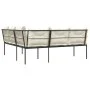 L-shaped garden sofa with black steel and textilene cushions by , Outdoor sofas - Ref: Foro24-4008109, Price: 337,48 €, Disco...