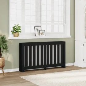 Engineered wood radiator cover in black 149x20x82 cm by , Accessories for heating radiators - Ref: Foro24-852745, Price: 79,8...