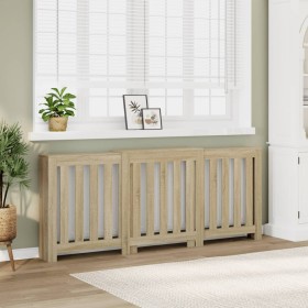 Radiator cover in Sonoma oak wood color, 205x21.5x83.5 cm. by , Accessories for heating radiators - Ref: Foro24-852764, Price...