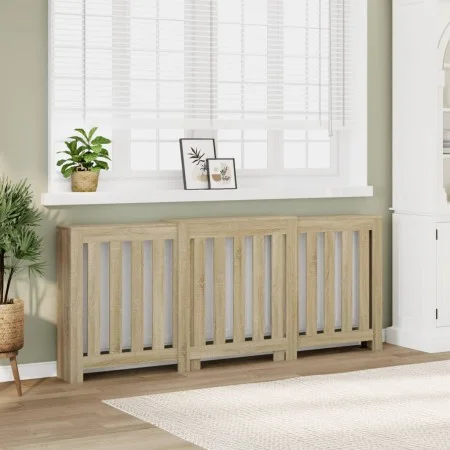 Radiator cover in Sonoma oak wood color, 205x21.5x83.5 cm. by , Accessories for heating radiators - Ref: Foro24-852764, Price...