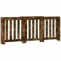 Radiator cover in smoked oak wood color, 205x21.5x83.5cm by , Accessories for heating radiators - Ref: Foro24-852766, Price: ...