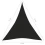 Segelmarkise schwarz HDPE 160 g/m² 4x5x5 m von vidaXL, Sonnenschirme - Ref: Foro24-311756, Preis: 27,96 €, Rabatt: %