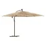 Gartenschirm mit LED-Lichtern, Stahlmast, braun, 290x290x238 cm. von , Sonnenschirme - Ref: Foro24-4005088, Preis: 196,01 €, ...