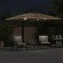 Garden umbrella with LED lights, brown steel pole, 290x290x238 cm. by , Umbrellas - Ref: Foro24-4005088, Price: 196,01 €, Dis...
