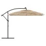 Garden umbrella with LED lights, brown steel pole, 290x290x238 cm. by , Umbrellas - Ref: Foro24-4005088, Price: 196,01 €, Dis...