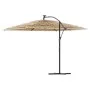 Garden umbrella with LED lights, brown steel pole, 290x290x238 cm. by , Umbrellas - Ref: Foro24-4005088, Price: 196,01 €, Dis...