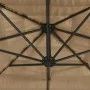 Garden umbrella with LED lights, brown steel pole, 290x290x238 cm. by , Umbrellas - Ref: Foro24-4005088, Price: 196,01 €, Dis...