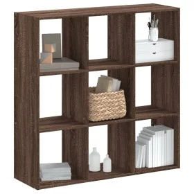 Engineered wood brown oak bookshelf 102x32x102 cm by , Bookcases and shelves - Ref: Foro24-852822, Price: 86,81 €, Discount: %