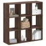 Estantería madera de ingeniería marrón roble 102x32x102 cm de , Librerías y estanterías - Ref: Foro24-852822, Precio: 86,77 €...