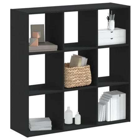 Engineered wood black shelf 102x32x102 cm by , Bookcases and shelves - Ref: Foro24-852817, Price: 91,42 €, Discount: %