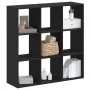 Engineered wood black shelf 102x32x102 cm by , Bookcases and shelves - Ref: Foro24-852817, Price: 91,42 €, Discount: %