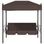 Garten-Schaukelbank mit braunem Kaffeestahlgestell und Markise. von , Gartenwippen - Ref: Foro24-4008900, Preis: 236,00 €, Ra...