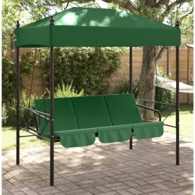 Garden swing bench with green steel canopy by , Garden rockers - Ref: Foro24-4008902, Price: 241,29 €, Discount: %