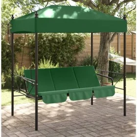 Garden swing bench with green steel canopy by , Garden rockers - Ref: Foro24-4008902, Price: 236,47 €, Discount: %