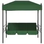 Garden swing bench with green steel canopy by , Garden rockers - Ref: Foro24-4008902, Price: 236,47 €, Discount: %
