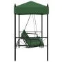 Garden swing bench with green steel canopy by , Garden rockers - Ref: Foro24-4008902, Price: 236,47 €, Discount: %