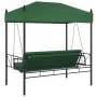 Garden swing bench with green steel canopy by , Garden rockers - Ref: Foro24-4008902, Price: 236,47 €, Discount: %