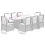 Garden dining set 9 pieces and gray synthetic rattan cushions by , Garden sets - Ref: Foro24-3262931, Price: 1,00 €, Discount: %