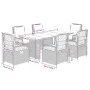 7-piece garden dining set with beige synthetic rattan cushions by , Garden sets - Ref: Foro24-3262938, Price: 806,47 €, Disco...