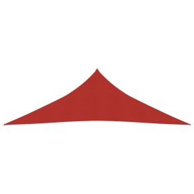 Toldo de vela HDPE rojo 160 g/m² 4x4x5,8 m