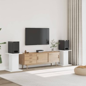Speaker stands 2 units engineered wood white 30x30x60 cm by , Speaker stands - Ref: Foro24-852654, Price: 61,41 €, Discount: %