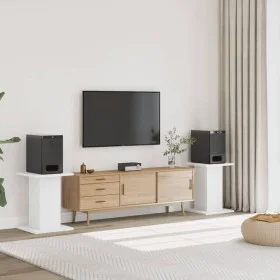 Speaker stands 2 units engineered wood white 30x30x60 cm by , Speaker stands - Ref: Foro24-852654, Price: 61,24 €, Discount: %
