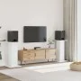Speaker stands 2 units engineered wood white 30x30x80 cm by , Speaker stands - Ref: Foro24-852663, Price: 86,91 €, Discount: %