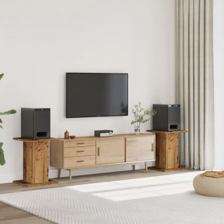 Speaker stands 2 units aged oak wood 30x30x60 cm by , Speaker stands - Ref: Foro24-852661, Price: 63,53 €, Discount: %