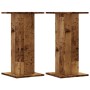 Soportes altavoces 2 uds madera roble envejecido 30x30x60 cm
