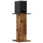 Soportes altavoces 2 uds madera roble envejecido 30x30x60 cm