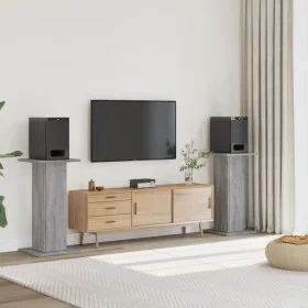 Speaker stands 2 units gray Sonoma wood 30x30x80 cm by , Speaker stands - Ref: Foro24-852668, Price: 60,12 €, Discount: %