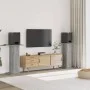 Speaker stands 2 units gray Sonoma wood 30x30x95 cm by , Speaker stands - Ref: Foro24-852677, Price: 70,54 €, Discount: %