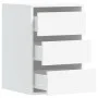 Engineered wood white corner chest of drawers 40x41x58 cm by , Drawers - Ref: Foro24-852834, Price: 70,48 €, Discount: %