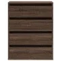 Corner chest of drawers made of brown oak engineered wood, measuring 60x41x76 cm. by , Drawers - Ref: Foro24-852876, Price: 1...