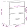 Corner chest of drawers made of brown oak engineered wood, measuring 60x41x76 cm. by , Drawers - Ref: Foro24-852876, Price: 1...
