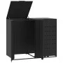 Black steel 2-trash container shed 138x79x117 cm by , Waste container supports - Ref: Foro24-3279977, Price: 469,37 €, Discou...