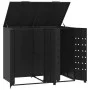 Black steel 2-trash container shed 138x79x117 cm by , Waste container supports - Ref: Foro24-3279977, Price: 469,37 €, Discou...