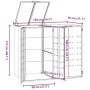 Black steel 2-trash container shed 138x79x117 cm by , Waste container supports - Ref: Foro24-3279977, Price: 469,37 €, Discou...