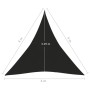 Sail awning HDPE black 160 g/m² 4x4x4 m by vidaXL, Umbrellas - Ref: Foro24-311753, Price: 23,37 €, Discount: %