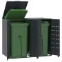 Shed for 2 anthracite steel trash cans 138x79x117 cm by , Waste container supports - Ref: Foro24-3279982, Price: 447,20 €, Di...