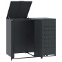 Shed for 2 anthracite steel trash cans 138x79x117 cm by , Waste container supports - Ref: Foro24-3279982, Price: 373,61 €, Di...