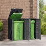 Shed for 2 anthracite steel trash cans 138x79x117 cm by , Waste container supports - Ref: Foro24-3279982, Price: 373,61 €, Di...