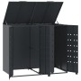 Shed for 2 anthracite steel trash cans 138x79x117 cm by , Waste container supports - Ref: Foro24-3279982, Price: 373,61 €, Di...
