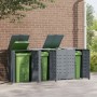 4-container gray steel trash shed 276x79x117 cm by , Waste container supports - Ref: Foro24-3279989, Price: 714,14 €, Discoun...