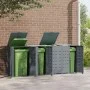 4-container gray steel trash shed 276x79x117 cm by , Waste container supports - Ref: Foro24-3279989, Price: 816,35 €, Discoun...