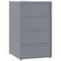 4-container gray steel trash shed 276x79x117 cm by , Waste container supports - Ref: Foro24-3279989, Price: 714,14 €, Discoun...
